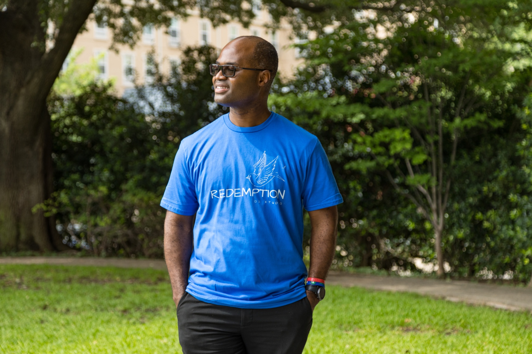 Redemption Tee — Cobalt Blue